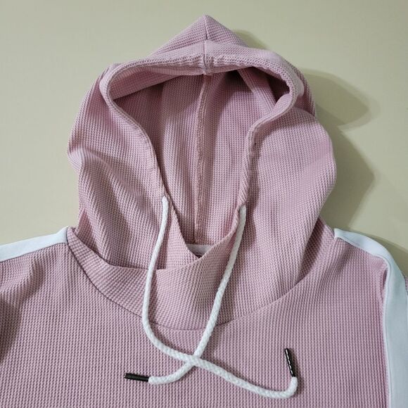 Amongst Others Women's Mauve Waffle-knit Hooded Long Sleeve Top - Picture 7 of 11